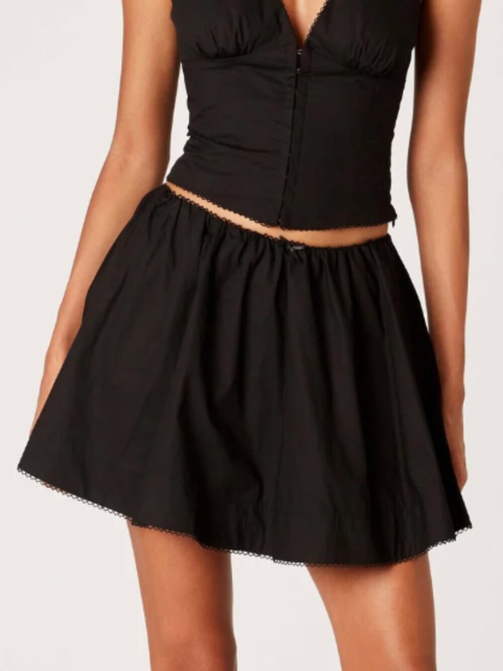 Nia Amanda Elastic Waist Mini Skort